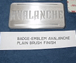 plain brush finish avalanche badge