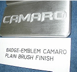 plain brush finish camaro badge