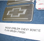 plain brush finish chevy bowtie badge