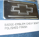 Chevy bowtie billet badge