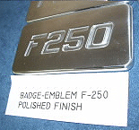 Ford F250 billet badge