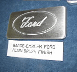 plain brush finish Ford oval badge