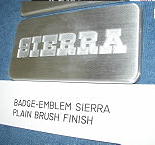 plain brush finish sierra badge