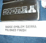 Sierra billet badge