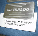 plain brush finish silverado badge