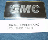 GMC billet badge
