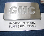 plain brush finish gmc badge